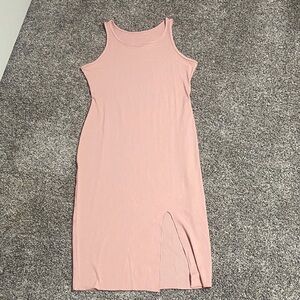 Elegant Pink Sleeveless Dress